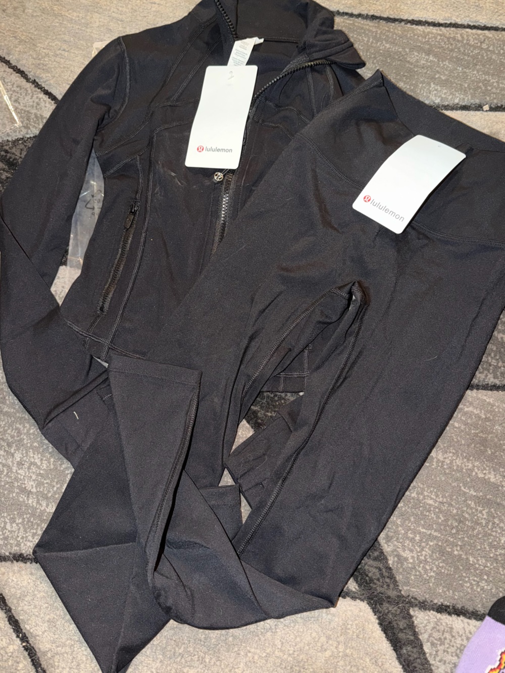 lululemon athletica Black Performance Jacket and leggings